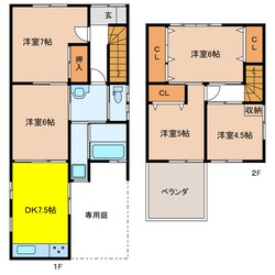 市橋借家の物件間取画像